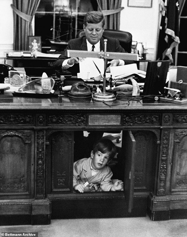Abigail played in the Resolute Desk in the White House and hid in the same place where John F. Kennedy Jr.  hid when his father John Kennedy was president