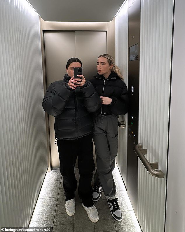 Kerr (pictured with fiancé Kristie Mewis) knows she can't play forever and starts thinking about what she'll do when her on-court career is over