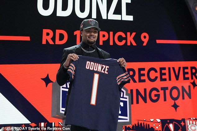 Not long after, Chicago moved Rome Odunze to ninth overall to further improve their offense