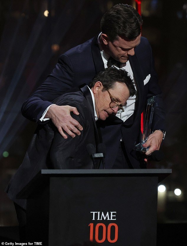 When Michael took the stage that evening to receive his trophy, he received a warm hug from Sunday Today host Willie Geist