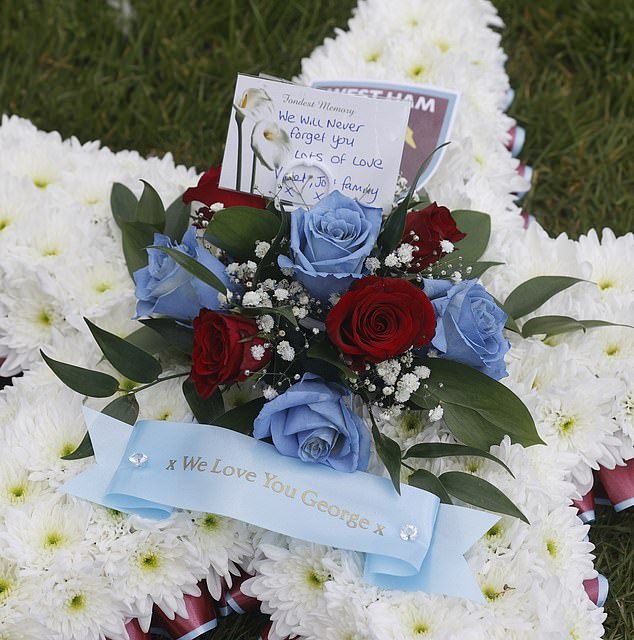 Messages left for George read: 'We will never forget you' and 'We love you George'