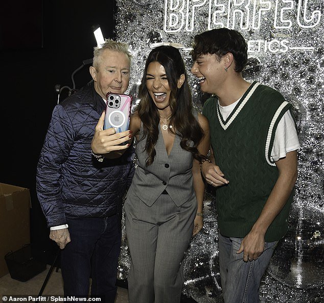 The duo were joined by another Celebrity Big Brother co-star, Bradley Riches, as they poked around trying to take a selfie at the event