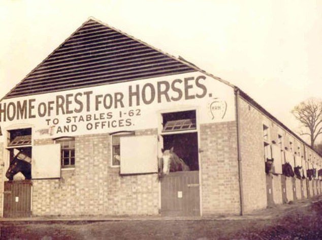 Pictured in 1908, the new center for the Horse Trust at Westcroft Farm, Cricklewood