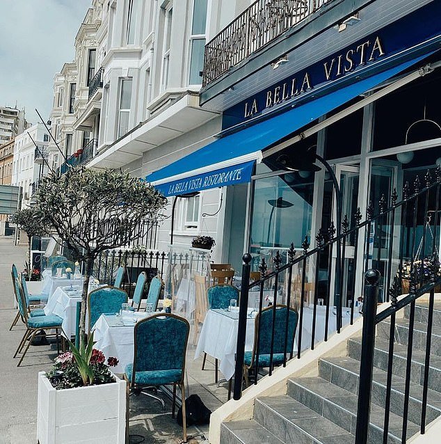 La Bella Vista in St Leonards-on-Sea, East Sussex.  The owner said she found vomit outside on the sidewalk after the family left
