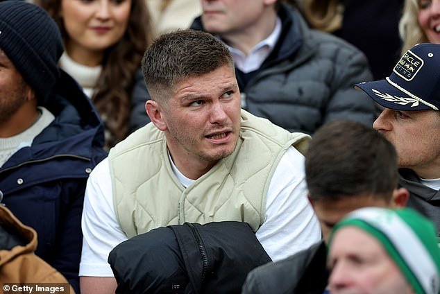 Farrell was in the stands to watch England take on Ireland at Twickenham in this year's Six Nations
