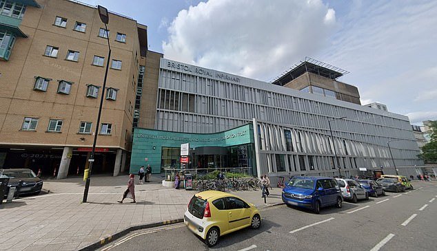 Bristol Royal Hospital, where the baby was treated for a congenital heart defect.  His parents were told that specialist treatment would not be possible in Britain (stock image)