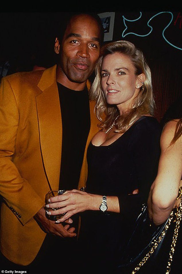 Simpson was acquitted, but later found civilly liable for the murder of his ex-wife Nicole Brown.  Pictured: the couple in New York in 1993