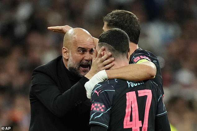 Guardiola (left), who in 2019 called Foden the most talented player he has ever coached despite Lionel Messi's management, has adjusted his tactics to get the best out of his star
