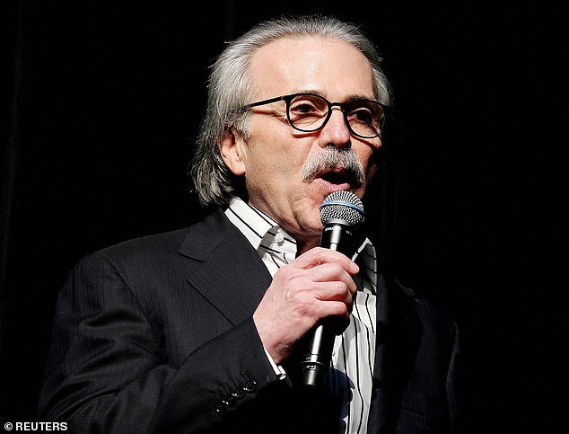 David Pecker, chairman and CEO of American Media, speaks at the Shape and Men's Fitness Super Bowl Party in New York City, USA, January 31, 2014