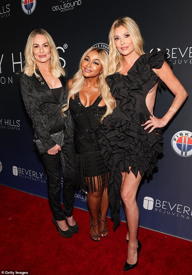 The 51-year-old reunited with her former co-stars Taylor Armstrong and Phaedra Parks at the star-studded event