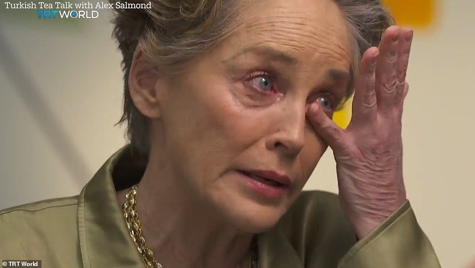 1714165420 834 Sharon Stone 66 breaks down in TEARS during very emotional