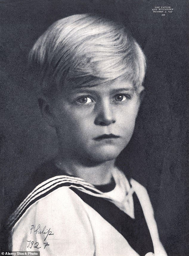 A portrait of Prince Philip, son of Prince Andrew of Greece and Princess Alice of Battenburg, taken in 1927. Philip would have been five or six years old at the time