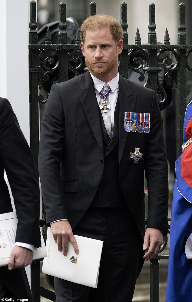They appear to be the same medals he wore at the coronation of his father, King Charles III, in May last year