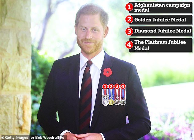 Harry also chose not to wear his coronation medal when he gave a packed monologue at the Stand Up for Heroes event for US veterans last November.