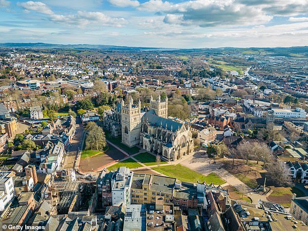 In areas such as Devon (photo: Exeter), more and more properties are coming onto the market for sale