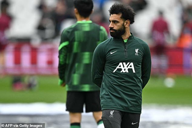 Salah was named as one of the substitutes for Liverpool's trip to West Ham on Saturday