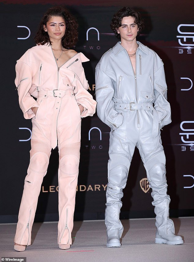 The Call Me By Your Name actor just returned from the press tour for his summer blockbuster Dune: Part Two, which also stars vibrant actors Zendaya and Austin Butler;  seen in February 2024 in Seoul, South Korea