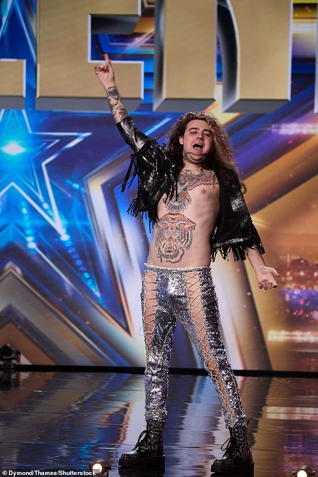 Sven Smith, 27, was the first of the hopefuls to appear on this weekend's episode as he performed an air guitar routine to a medley of Queen songs