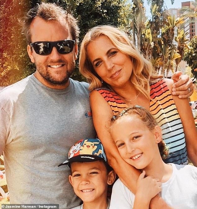 While Jasmine lost her friend and co-host Jonnie, she has fond memories of A Place in the Sun after meeting her cameraman husband Jon Boast on the show (Jon and Jasmine pictured with their children Joy, nine, and Albion, seven )