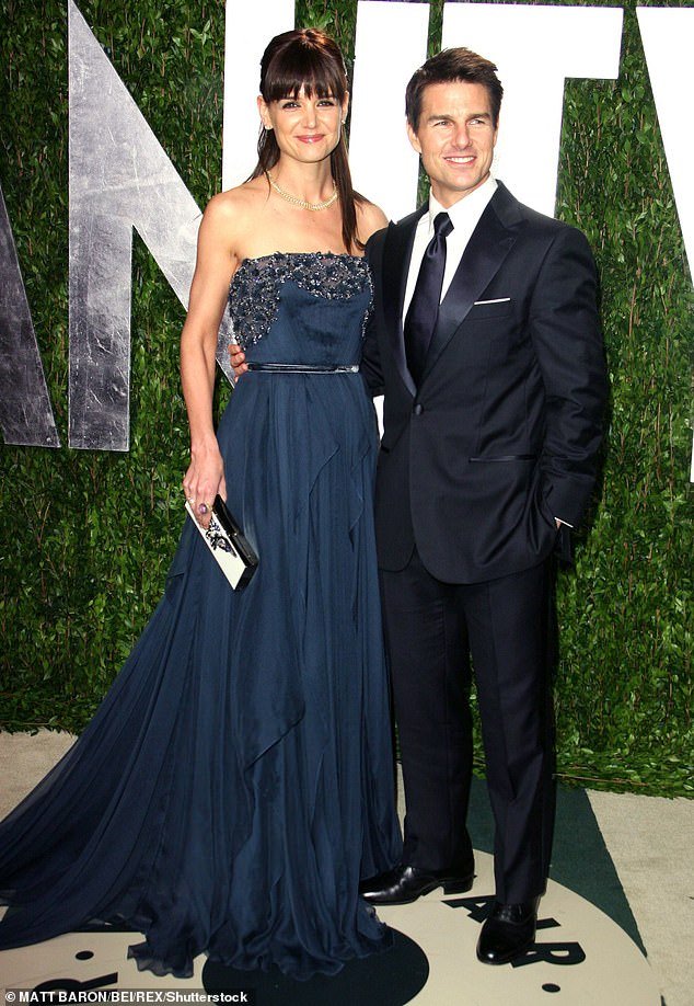 Katie Holmes filed for divorce from Tom Cruise in June 2012 after five and a half years of marriage;  The former couple is seen in February 2012, about a year before their divorce