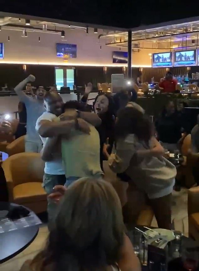 Hicks' family jumped for joy to celebrate with him after hearing the good news