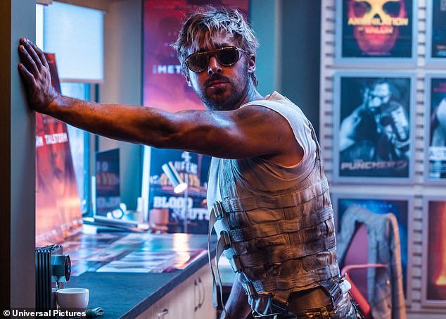 Gosling stars in The Fall Guy as retired stuntman Colt Seavers, who is brought back into the action when a movie star (Aaron Taylor-Johnson) disappears