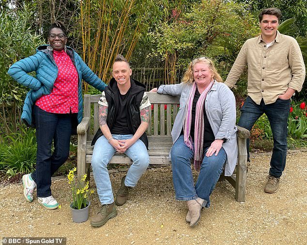 In July 2016, Charlie started presenting Garden Rescue, alongside fellow experts Lee Burkhill, Flo Headlam and Chris Hull in an effort to turn untreated gardens into beautiful outdoor spaces (photo LR Flo, Lee, Charlie and Chris)