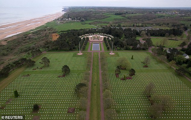 The cafe is less than a mile away from the D-Day Museum in Omaha and a short distance from the Overlord Museum and the Normandy American Cemetery (pictured)