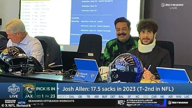 Tony and Shad Khan were both spotted in the Jaguars draft room on Thursday night