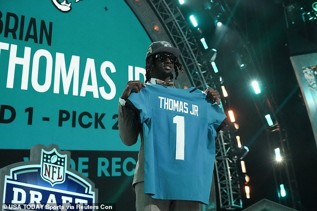 After Thomas was partially drafted by Tony Khan, the wide receiver wished his new boss well