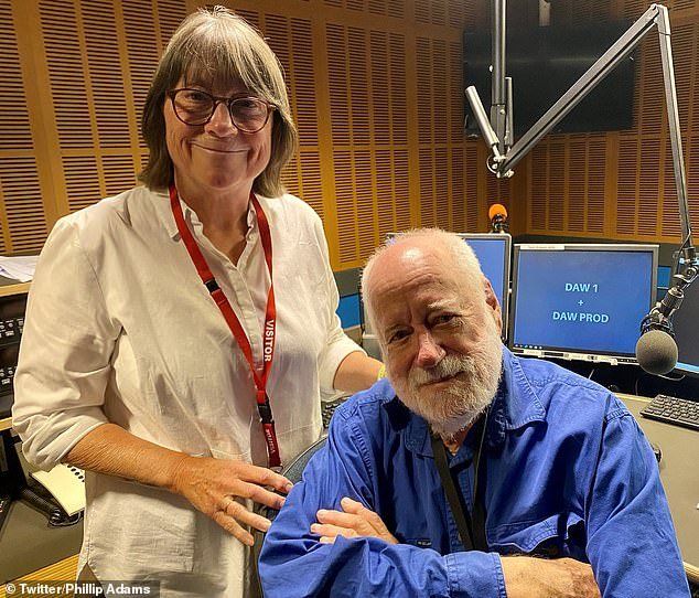 Outspoken ABC radio presenter Phillip Adams says he looks forward to tweeting 'uncensored' when he parts ways with the ABC mid-year (pictured with podcaster Helen Thomas)