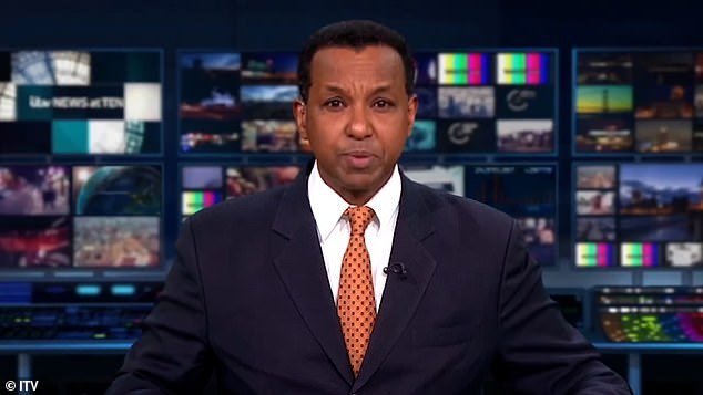 Rageh Omaar, 56, editor of ITV News International Affairs was rounding up the day's top stories on the News at 10 show when he suddenly became incoherent while live on air