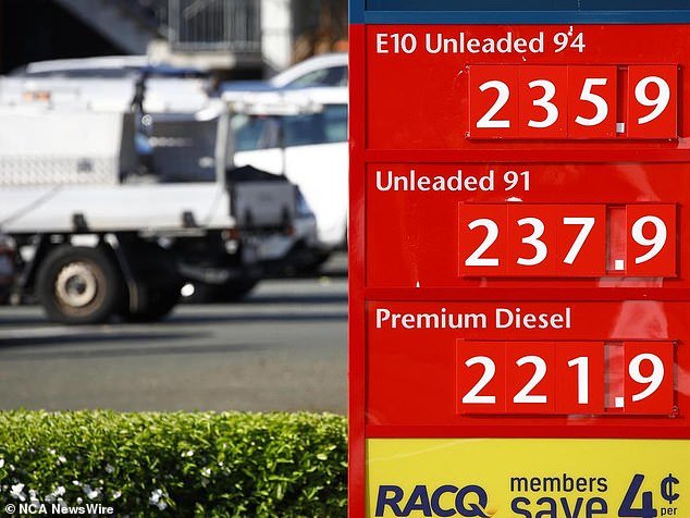 The national average one-day price for Unleaded 91 was $2.17 on Friday, according to new data from Compare The Market.  But average prices in Melbourne, Brisbane and Adelaide were actually above that record level