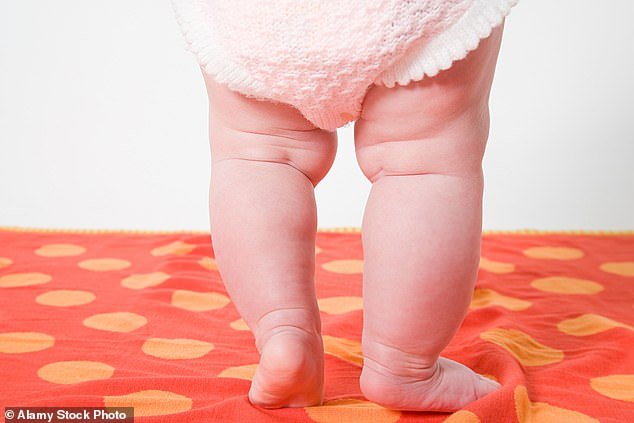 An eight-month-old baby has been seen by a new service for severely obese children (stock image)