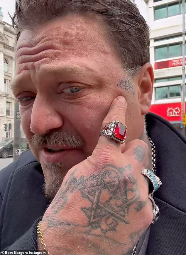Also on Monday, the former MTV star recorded himself after getting a tattoo that he didn't like