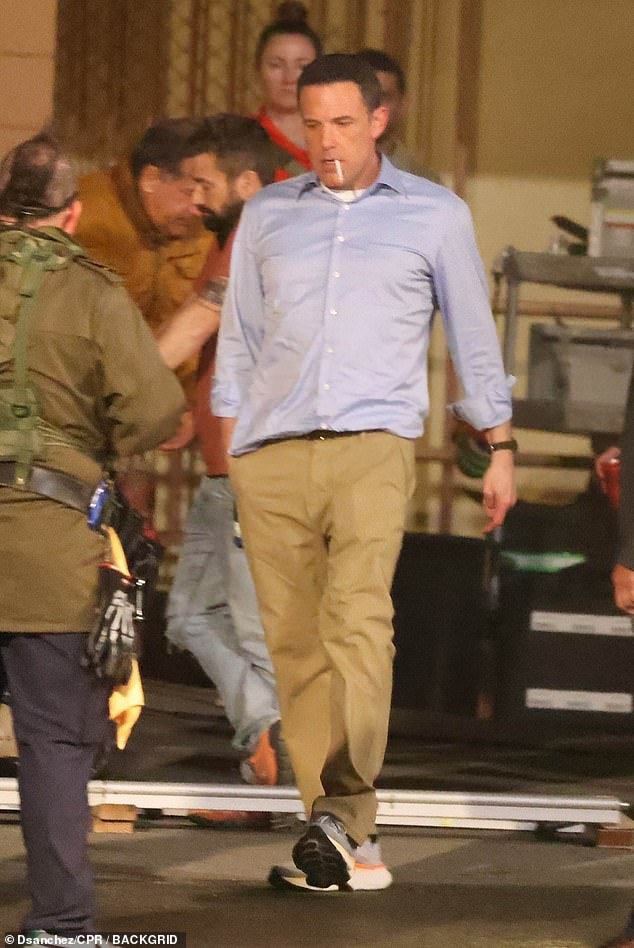 Ben Affleck was seen for the first time on the Los Angeles set of his next film, the sequel to The Accountant