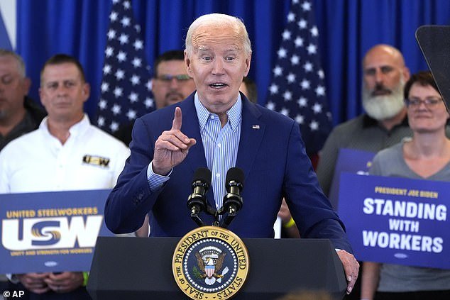 President Joe Biden joked about the trial of Donald Trump while campaigning in Pennsylvania