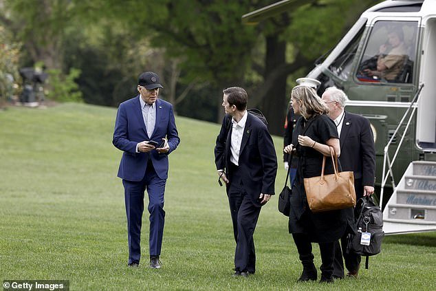 President Joe Biden walked into the White House last week with senior members of his staff, including Deputy Chief of Staff Bruce Reed, Senior Advisor Mike Donilon and Deputy Chief of Staff Annie Tomasini
