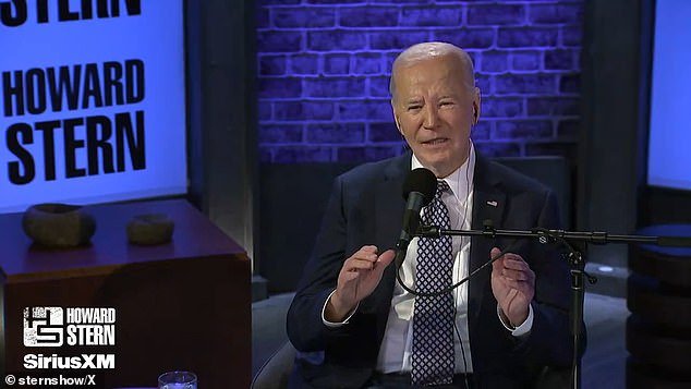 During a softball interview with Howard Stern on Friday morning, Biden said he's 