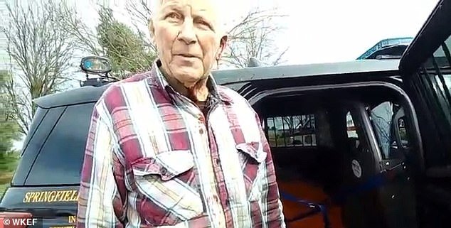 Bodycam footage shows the moment an elderly Ohio man is confronted by police after shooting and killing an Uber driver