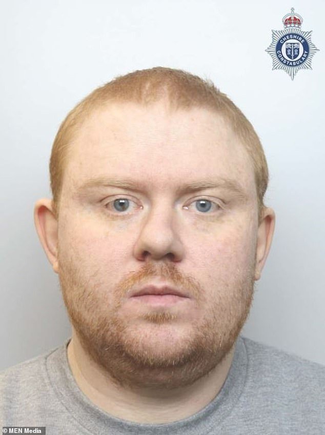 Nicholas Hatton, 34, (pictured) of Crewe, England, was sentenced to 18 years on Tuesday for his role in grooming an Arkansas teenager and forcing him to rape a two-year-old child on camera