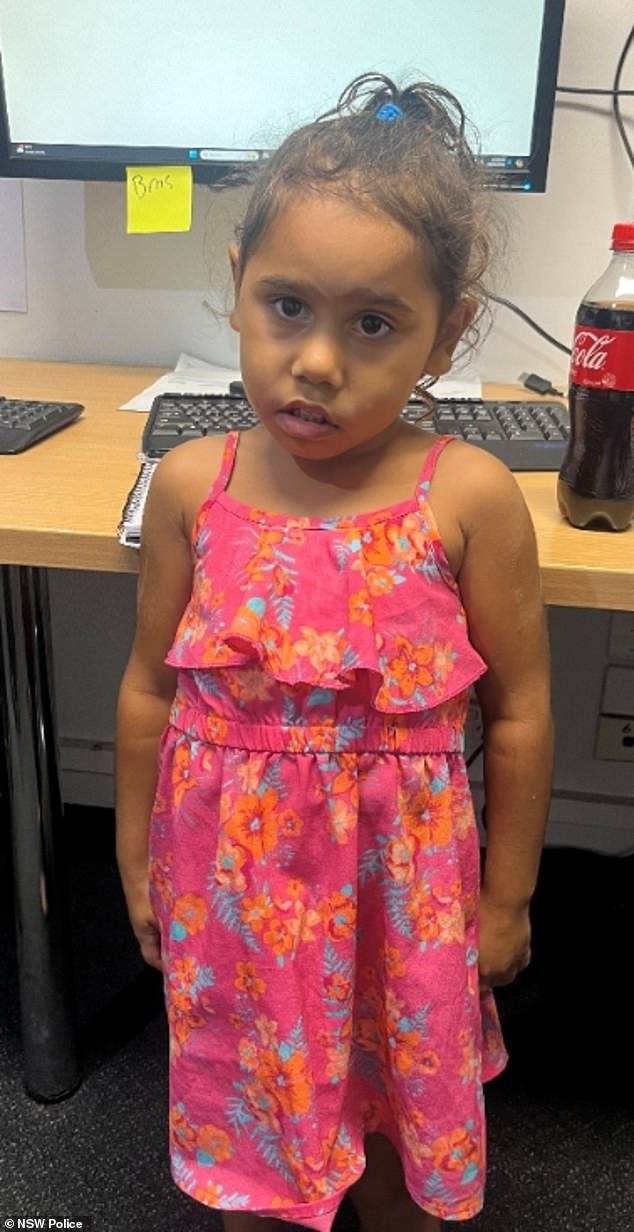 Queensland Police have released this photo of the young girl and have asked for the public's help in locating her parents