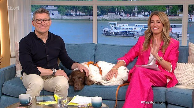 Cat Deeley broke down in tears during a conversation about a hero dog on Thursday's episode of This Morning