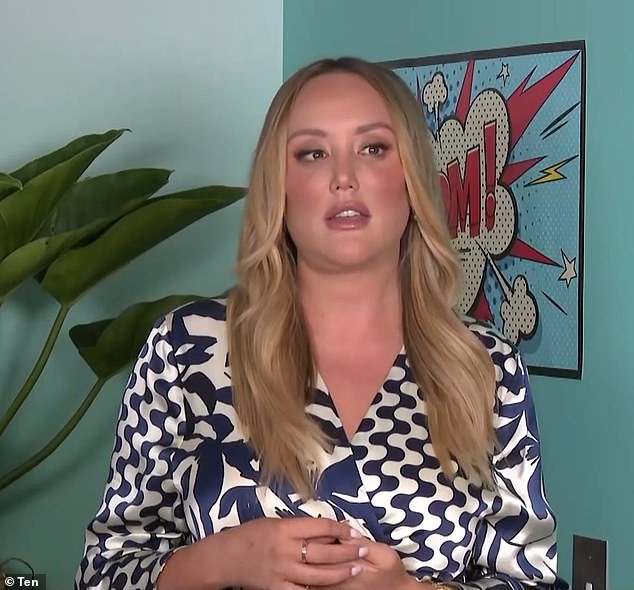 Charlotte Crosby, 33, (pictured) has revealed a secret WhatsApp group chat featuring her and several other Australian celebrities