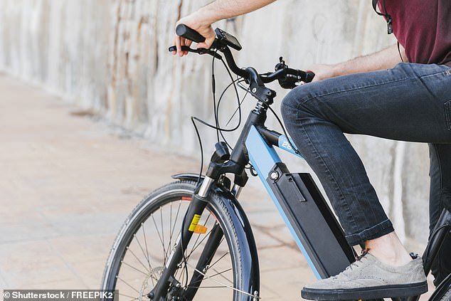 A cycling man.  More general swelling can result from exertion, and this could be why the pain worsens with these movements.  One treatment option would be to try an anti-inflammatory gel or cream (stock image)