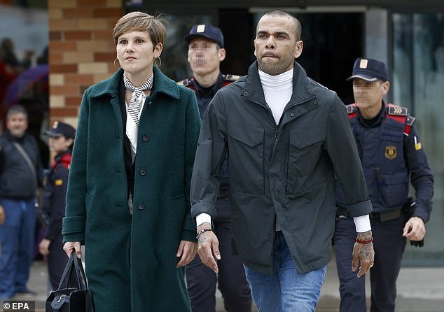Alves was released from prison after appealing against a four-and-a-half-year prison sentence after being found guilty of rape last month