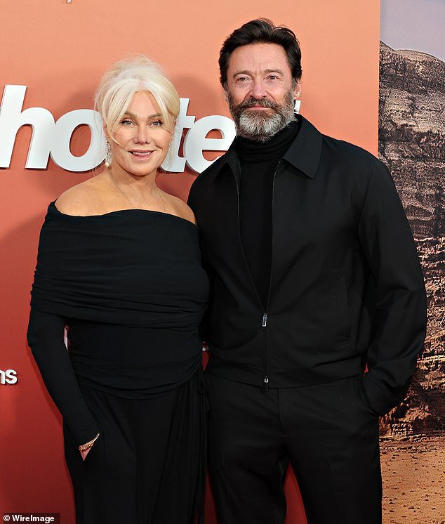 Deborra-Lee and Hugh, 55, (right) announced their shock split in September after 27 years of marriage, telling fans they were splitting up 'to pursue our individual growth'