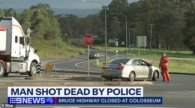 The Bruce Highway was closed for hours before being reopened Monday evening