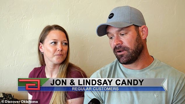During a brief interview broadcast on local TV, Jonathon and Lindsay Candy raved about a local deli and bakery
