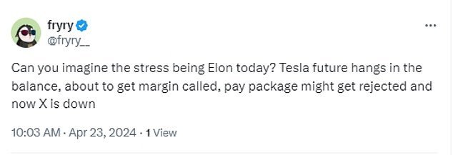 Some people who have access to X have shared posts about the glitch and Elon Musk